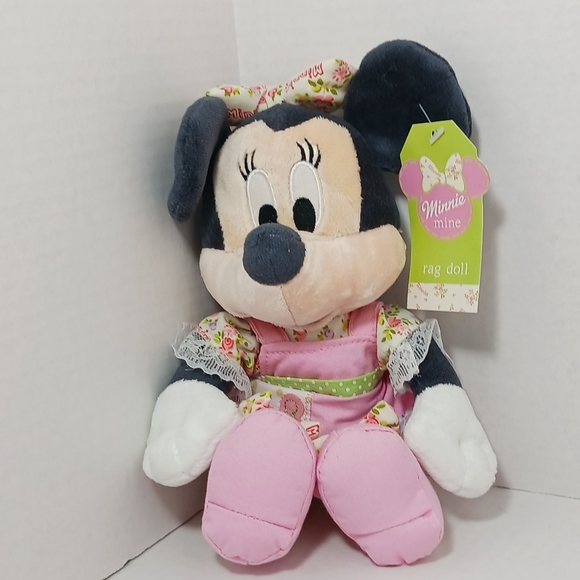 Disney Minnie Mouse Mine Rag Doll Stuffed Doll Plush Kids Toys 10" - Picture 1 of 12